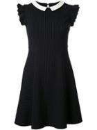Loveless Pin Stripe Mini Dress, Women's, Size: 36, Black, Lyocell