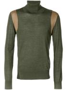 Dsquared2 Panelled Turtle Neck Sweater - Green
