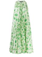 Calvin Klein 205w39nyc Floral-print Pleated Dress - Green