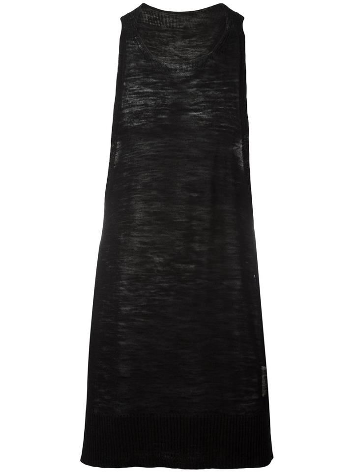 Onebyme Racer Back Tank Top, Men's, Size: 2, Black, Linen/flax/viscose