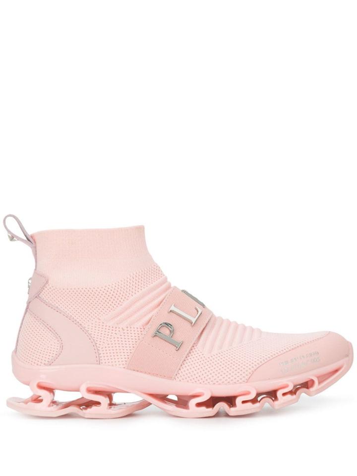 Philipp Plein Jacquard Nylon Sock Sneakers - Pink