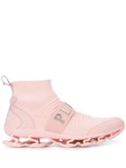Philipp Plein Jacquard Nylon Sock Sneakers - Pink