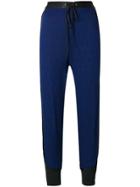 3.1 Phillip Lim Side Stripe Tapered Trousers - Blue