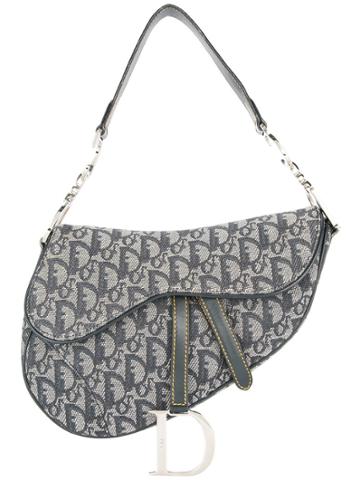 Christian Dior Vintage Christian Dior Trotter Saddle Hand Bag - Blue
