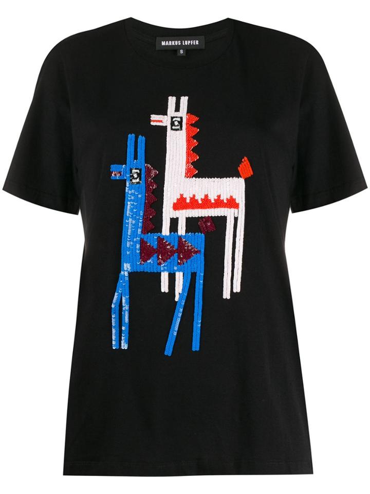 Markus Lupfer Anna Sequinned T-shirt - Black
