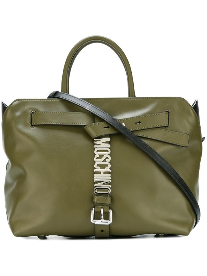 Moschino Letters Buckle Tote Bag