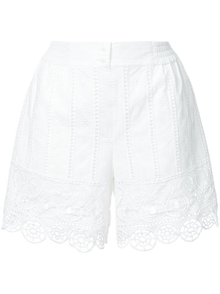 Opening Ceremony - Broderie Anglaise Shorts - Women - Cotton - 4, White, Cotton