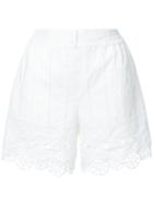 Opening Ceremony - Broderie Anglaise Shorts - Women - Cotton - 4, White, Cotton