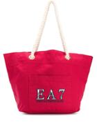 Ea7 Emporio Armani Embroidered Logo Tote Bag