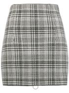 Off-white Zipped Check Mini Skirt - Black