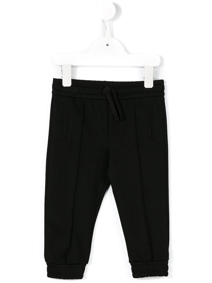 Dolce & Gabbana Kids Raised Seam Trackpants, Girl's, Size: 18-24 Mth, Black