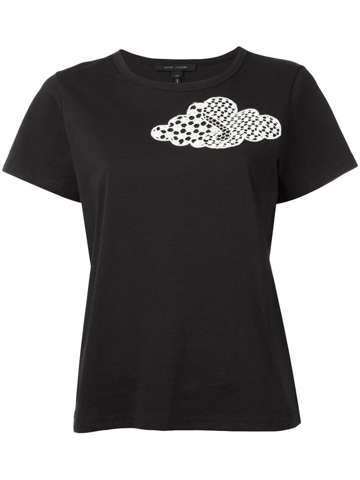 Marc Jacobs - Embroidered Cloud Classic T-shirt - Women - Cotton - L, Black, Cotton
