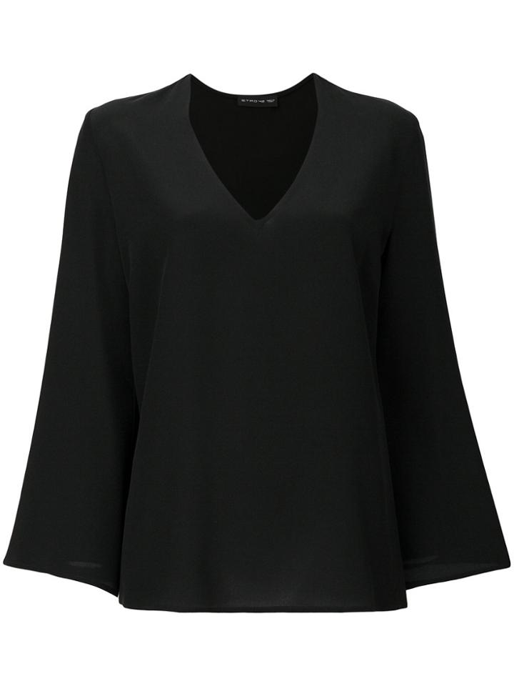 Etro Wide Sleeve Blouse - Black