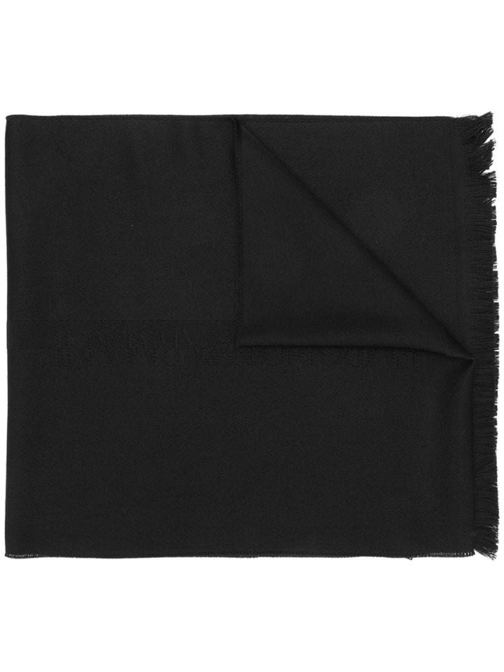 Emporio Armani Fine Knit Scarf - Black