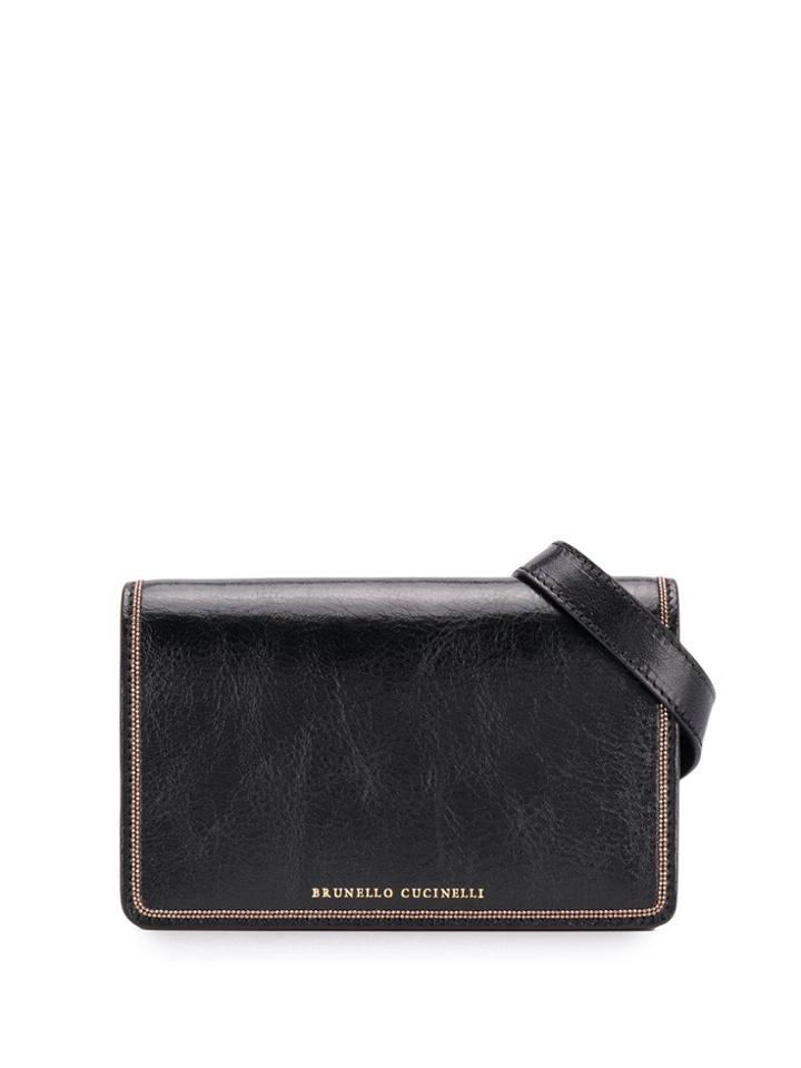 Brunello Cucinelli Contrasting Strap Belt Bag - Black
