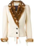 John Galliano Vintage Orylag Fur Trim Jacket