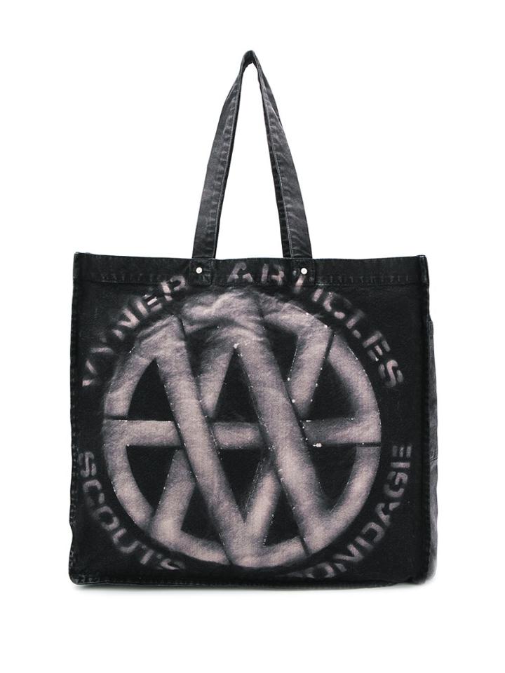 Vyner Articles Distressed Canvas Tote - Black