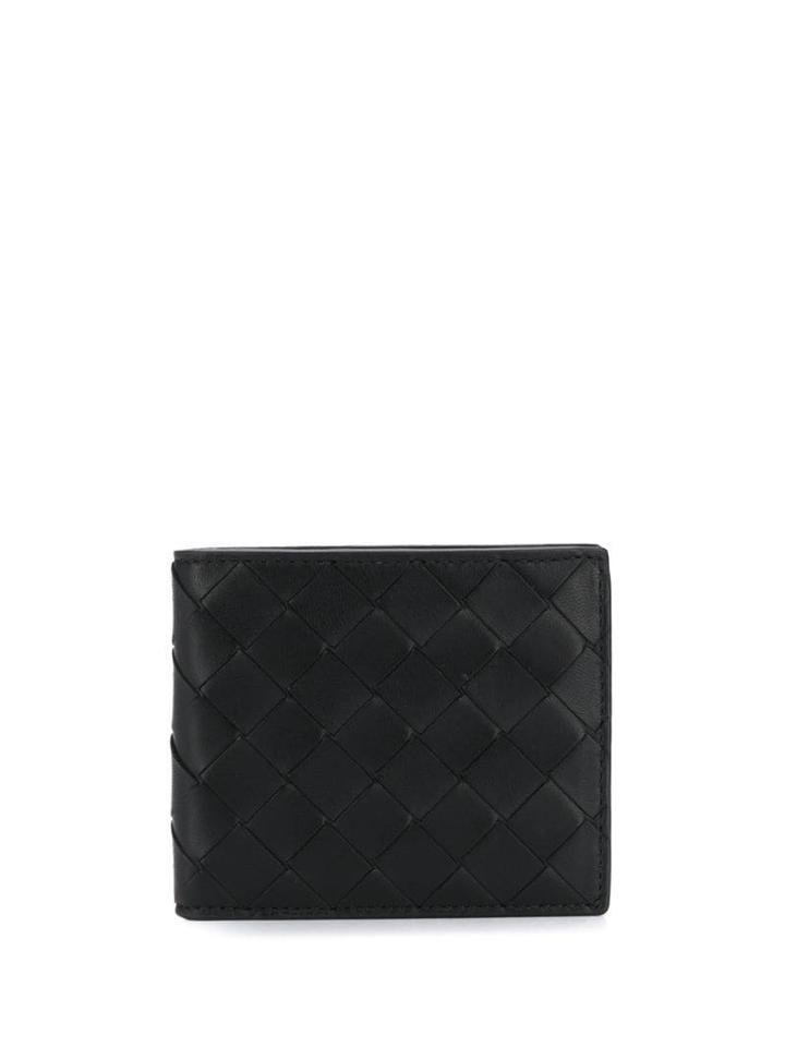 Bottega Veneta Intrecciato Weave Billfold Wallet - Black