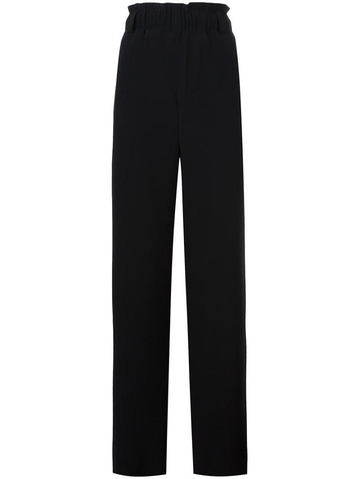Lucio Vanotti High-rise Elasticated Waistband Trousers, Women's, Size: 1, Black, Wool/cotton/spandex/elastane