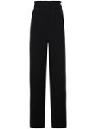 Lucio Vanotti High-rise Elasticated Waistband Trousers, Women's, Size: 1, Black, Wool/cotton/spandex/elastane