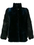 A.n.g.e.l.o. Vintage Cult Short Fur Coat - Blue