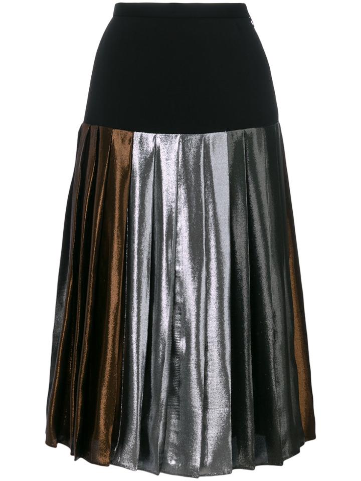 Christopher Kane Pleated Midi Skirt - Black