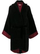 Romeo Gigli Vintage Oversized Belted Coat - Black
