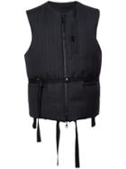 Lanvin Pinstripe Padded Vest Jacket - Black