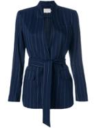 L'autre Chose Striped Design Jacket - Blue