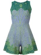 M Missoni Knit Playsuit, Women's, Size: 36, Green, Polyamide/viscose/cotton/polyester