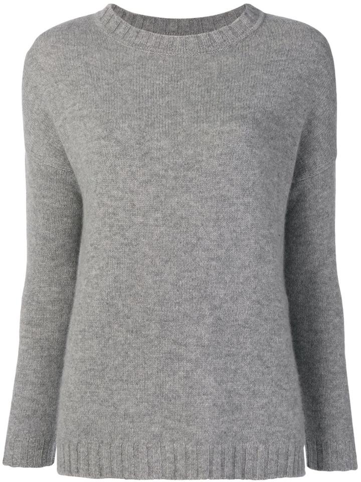 Allude Crew Neck Sweater - Grey