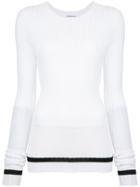 Georgia Alice Palm Knitted Top - White
