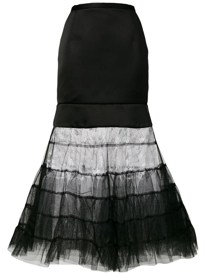 Christopher Kane Satin Multi Tulle Skirt - Black