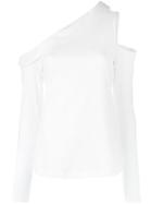 Robert Rodriguez - Single Shoulder Longsleeved Blouse - Women - Cotton - Xs, Women's, White, Cotton