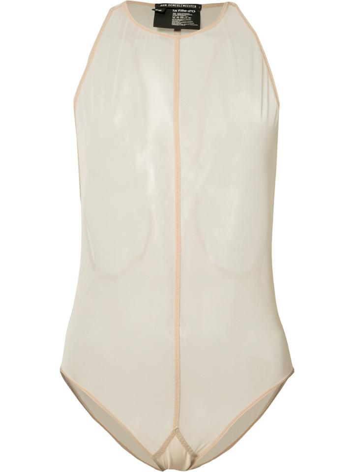 Ann Demeulemeester Tulle Jumpsuit - Nude & Neutrals