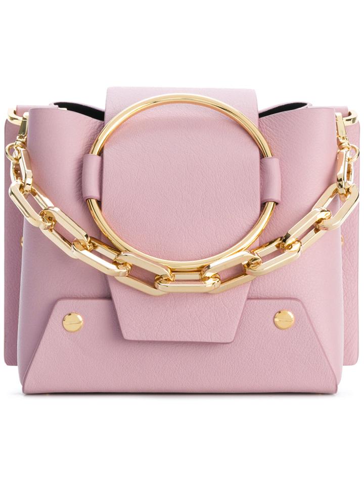 Yuzefi Purple Delila Mini Leather Box Bag - Pink & Purple