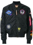 Alpha Industries Badge Patch Bomber Jacket - Black