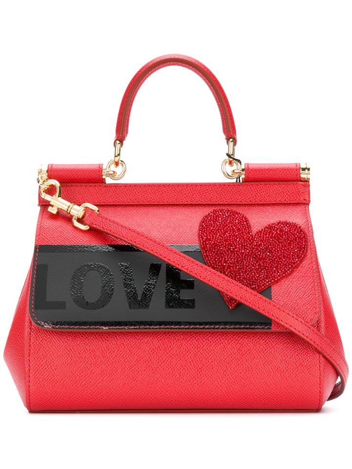 Dolce & Gabbana Mini Sicily Tote Bag - Red