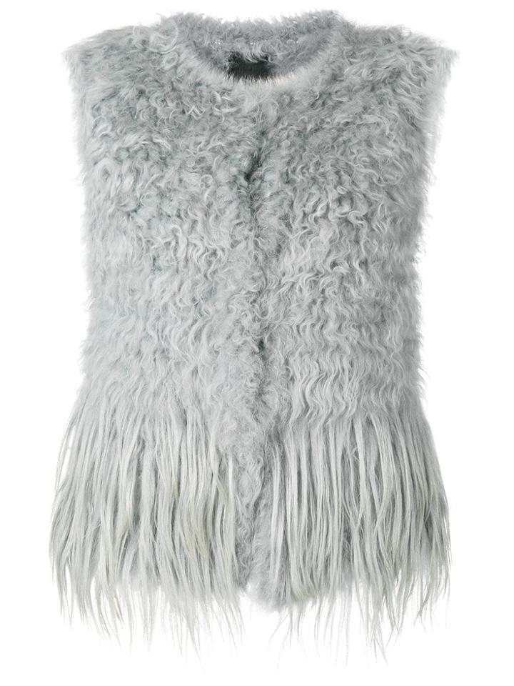 Drome Short Fur Vest - Grey