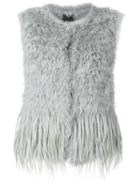 Drome Short Fur Vest - Grey