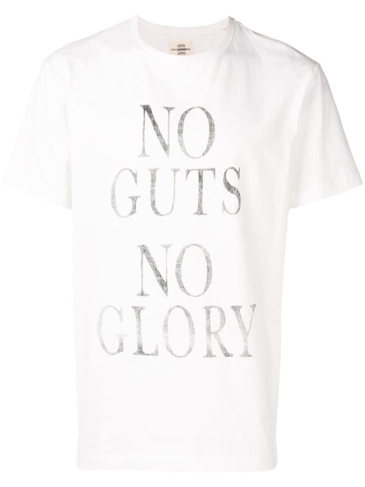 Kent & Curwen 'no Guts, No Glory' T-shirt - White