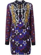 Mary Katrantzou 'cleef' Showmanship Printed Dress, Women's, Size: 14, Black, Silk
