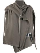 Rick Owens Drkshdw Hooded Wrap Zipped Sweatshirt - Grey