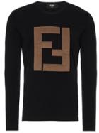 Fendi Wool Logo Sweater - Black