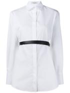 Valentino Belted Poplin Shirt, Women's, Size: 42, White, Poplin