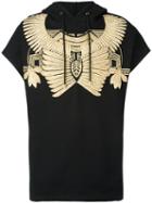 Les Hommes - Golden Embroidery Sleeveless Hoodie - Men - Cotton/metallic Fibre - Xs, Black, Cotton/metallic Fibre