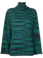 M Missoni Striped Knit Jumper - Blue