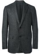Ermenegildo Zegna Two Button Blazer, Men's, Size: 54, Black, Wool/silk/cupro