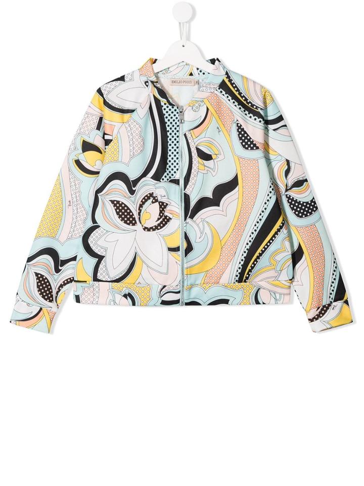 Emilio Pucci Junior Printed Jacket - Blue