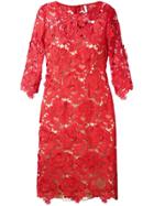 Alcoolique Lace Overlay Dress - Red